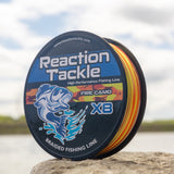Sedal de pesca trenzado Reaction Tackle X8 - Fire Camo 8 hebras - NUEVO