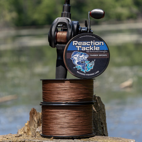 Reaction Tackle Braided Fishing Line - Timber Brown - NEW - Reaction Tackle