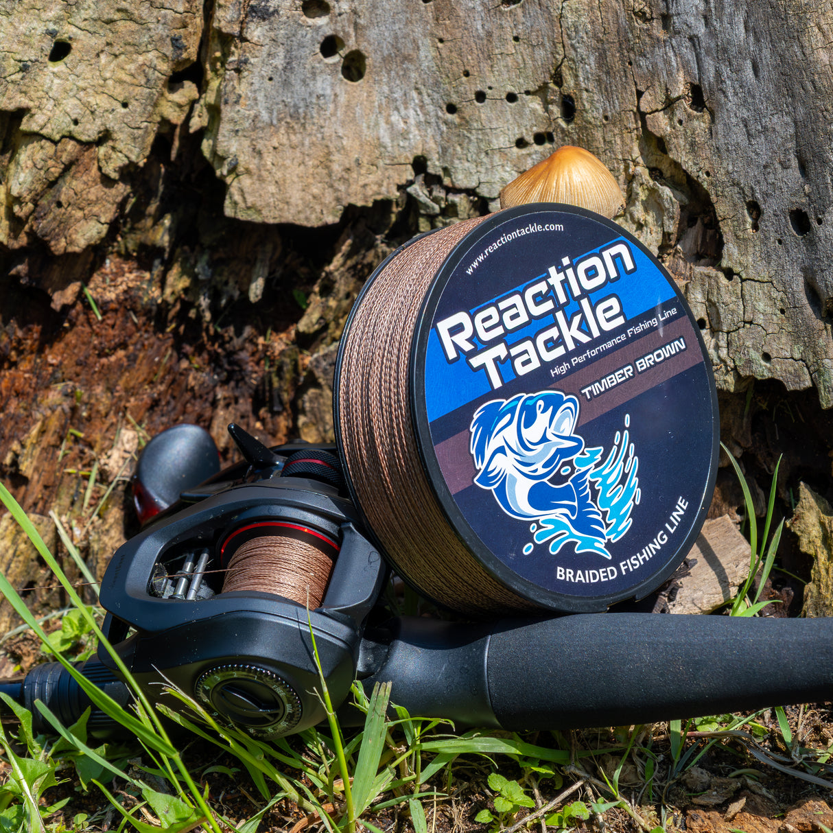 Reaction Tackle Braided Fishing Line - Timber Brown - NEW - Reaction Tackle