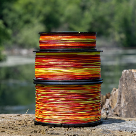 Reaction Tackle Braided Fishing Line - Fire Camo - NEW - Reaction Tackle