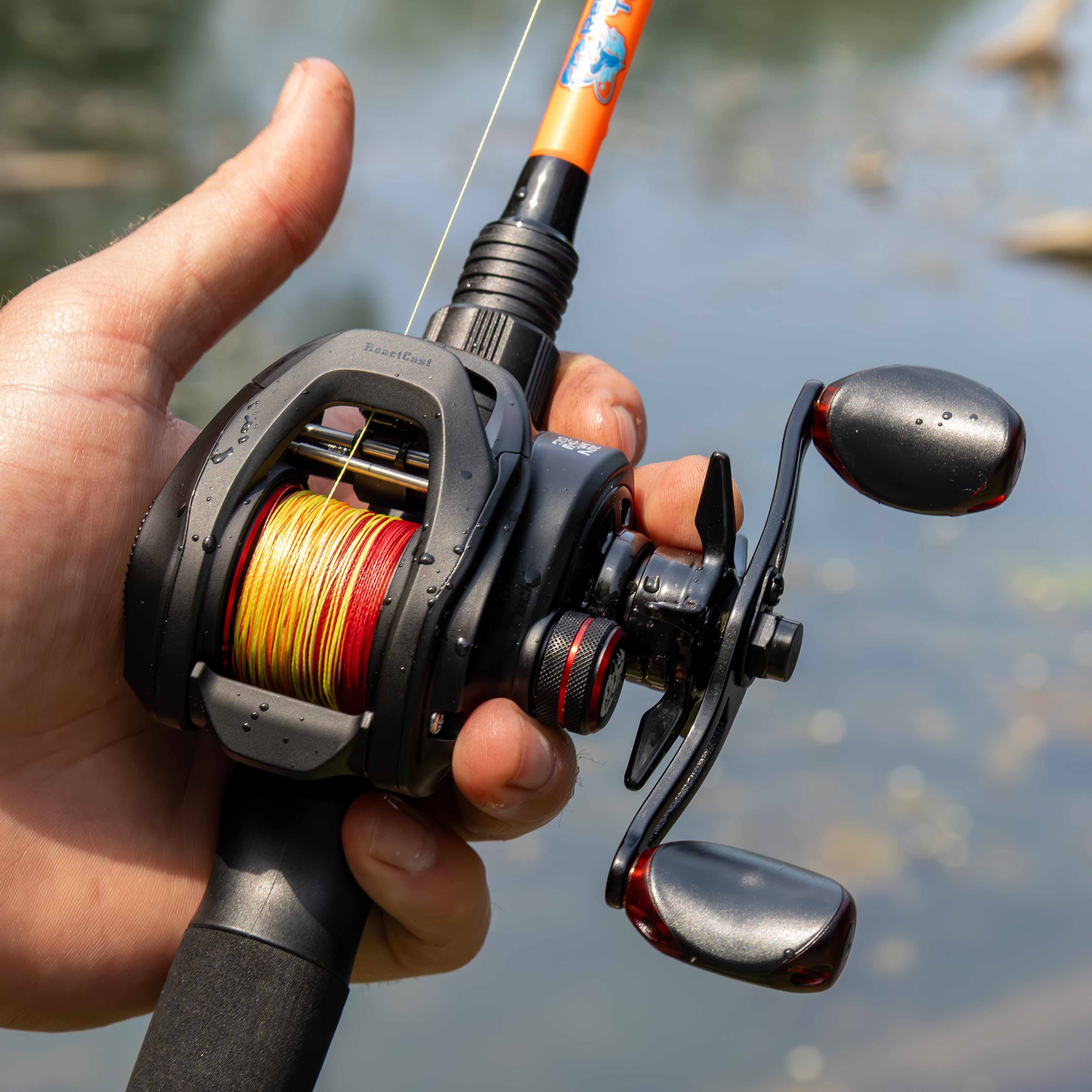 Reaction Tackle Braided Fishing Line - Fire Camo - NEW