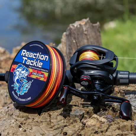 Reaction Tackle Braided Fishing Line - Fire Camo - NEW - Reaction Tackle