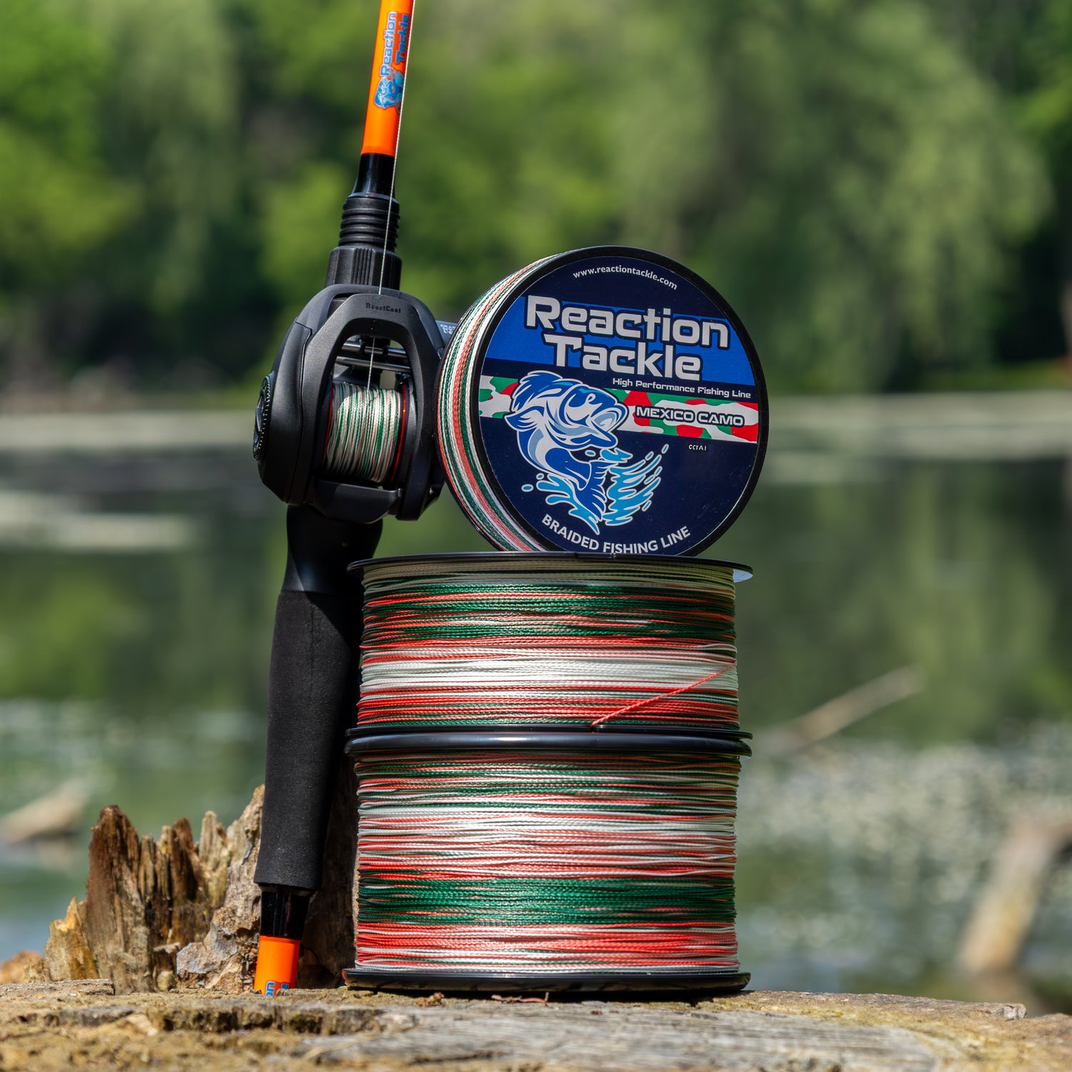 Reaction Tackle Braided Fishing Line - Mexico Camo - 100lb / 1500yds Reaction Tackle Braided Fishing Line - Mexico Camo - 100lb / 1500yds