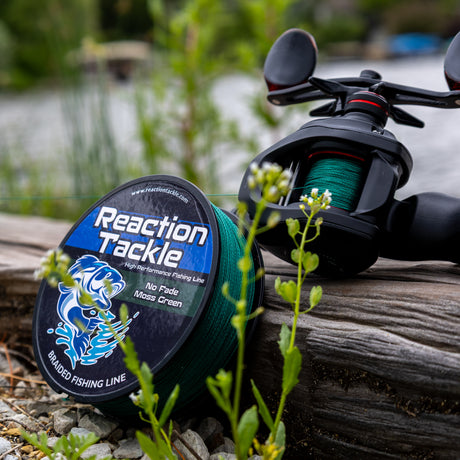 Reaction Tackle Braided Fishing Line - NO FADE Moss Green - NEW - Reaction Tackle