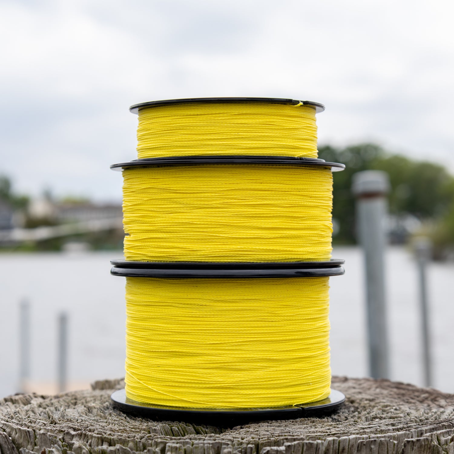 Reaction Tackle Braided Fishing Line - NO FADE Yellow 15lb / 300yds Reaction Tackle Braided Fishing Line - NO FADE Yellow 15lb / 300yds