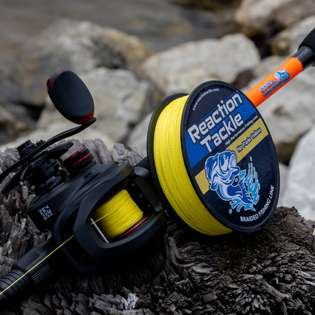 Reaction Tackle Braided Fishing Line - NO FADE Yellow - NEW - Reaction Tackle