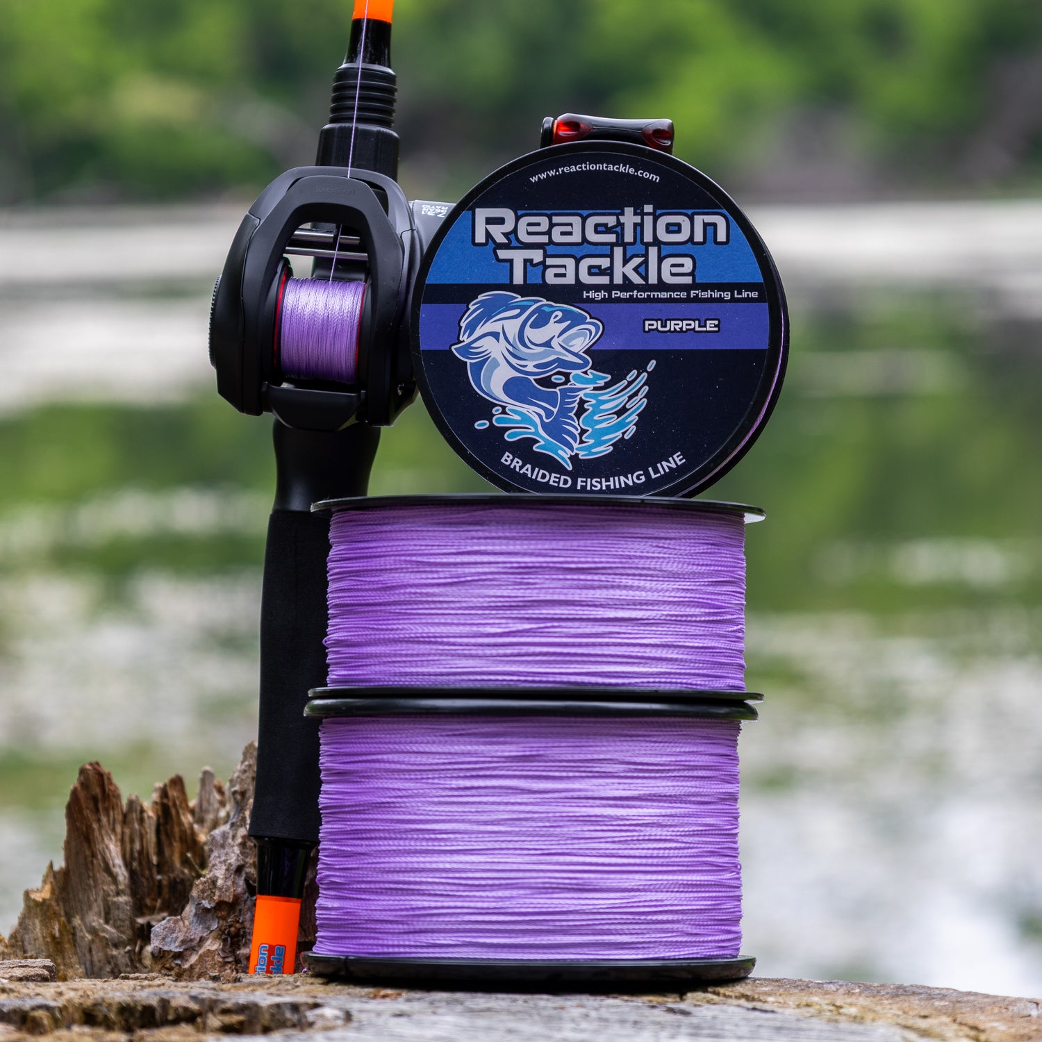 Reaction Tackle Braided Fishing Line - Purple Reaction Tackle Braided Fishing Line - Purple