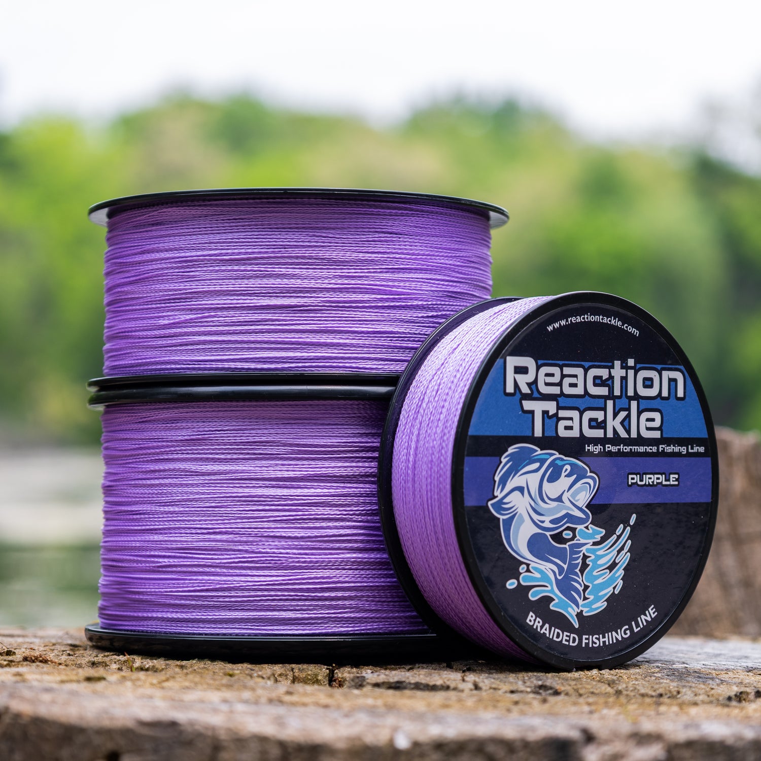 Reaction Tackle Braided Fishing Line - Purple Reaction Tackle Braided Fishing Line - Purple