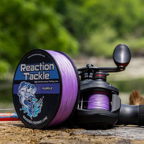 Reaction Tackle Braided Fishing Line - Purple - NEW - Reaction Tackle