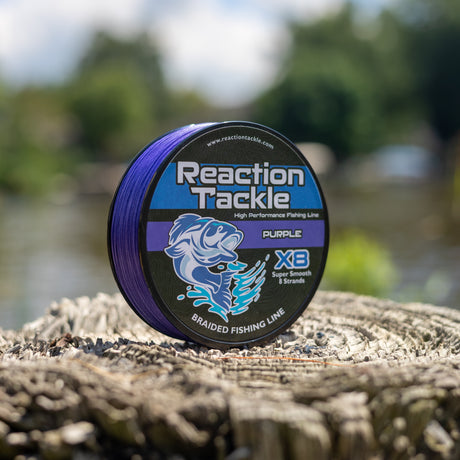 Reaction Tackle X8 Braided Fishing Line - Purple 8 Strand - NEW