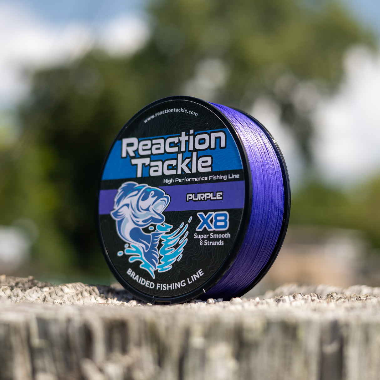 Reaction Tackle X8 Braided Fishing Line - Purple 8 Strand - NEW