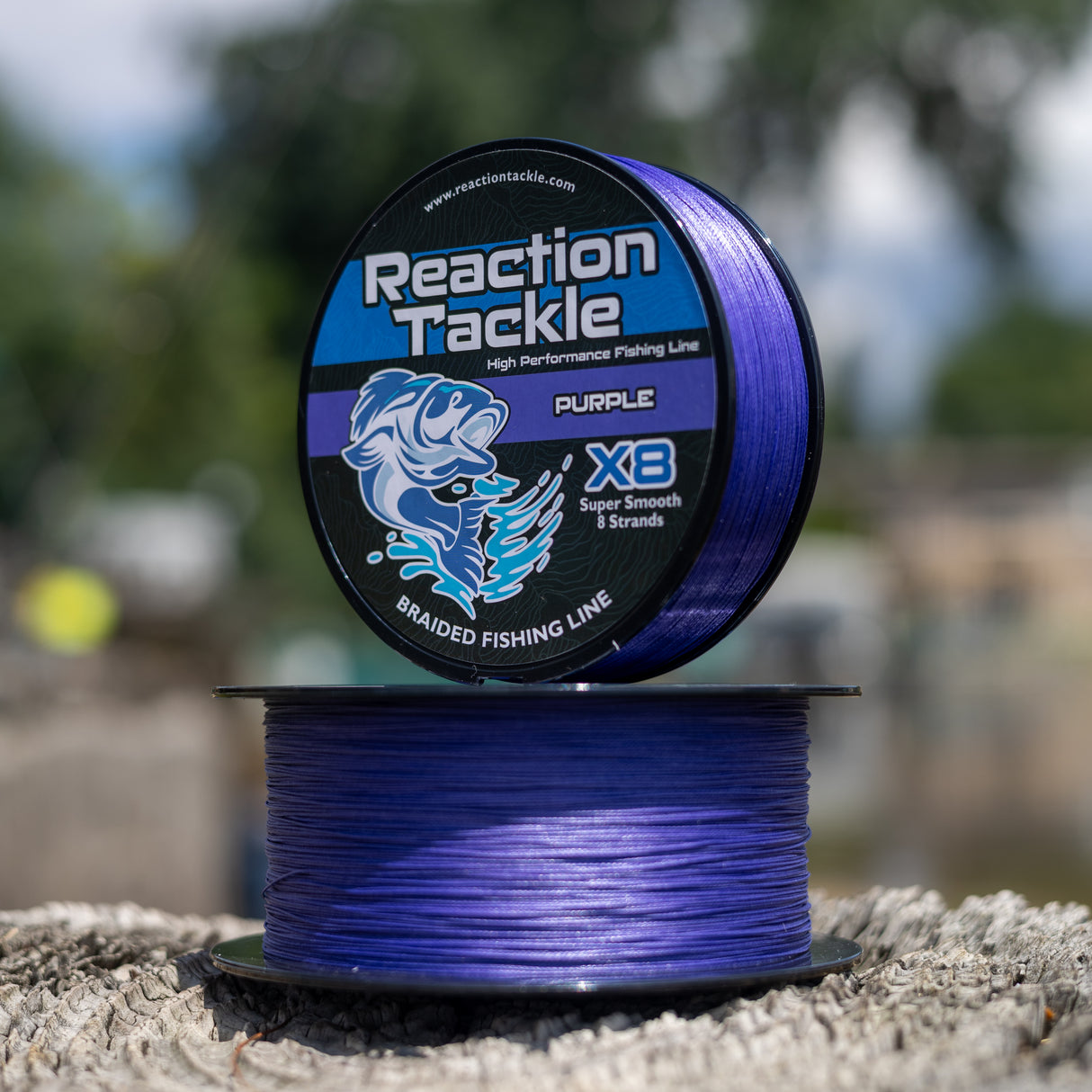 Reaction Tackle X8 Braided Fishing Line - Purple 8 Strand - NEW