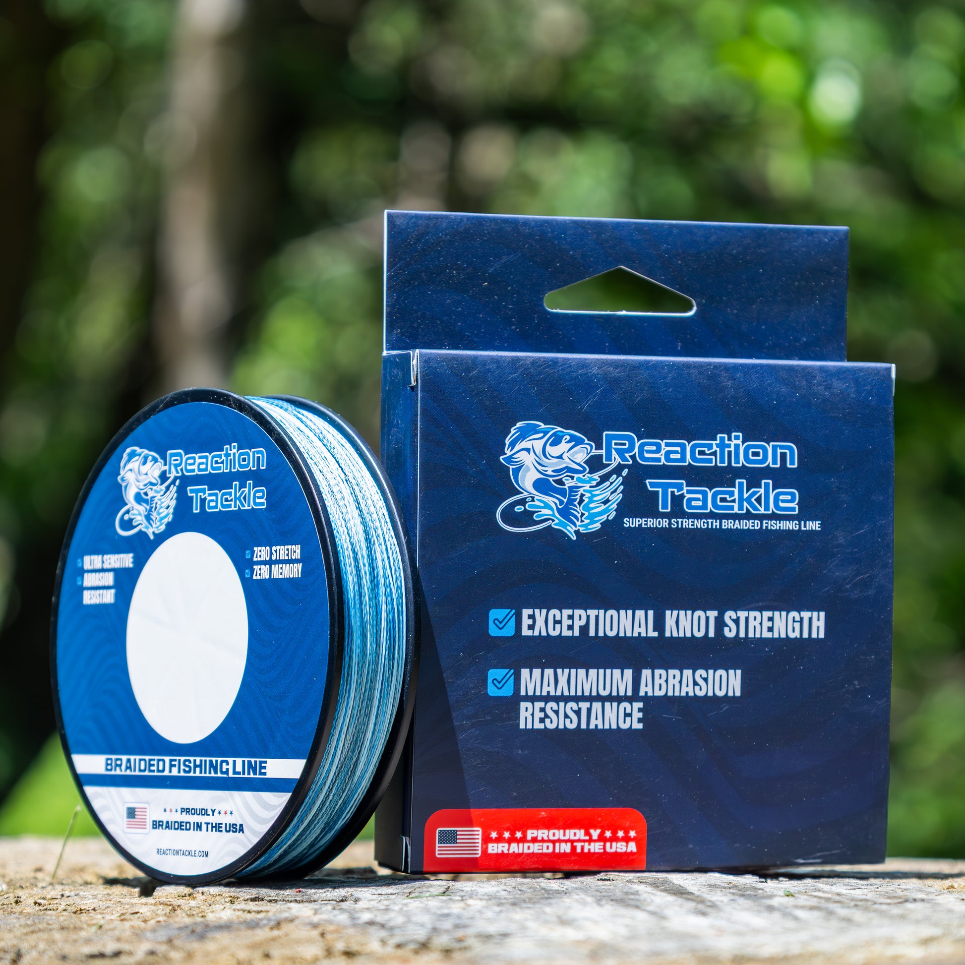 Reaction Tackle BRAIDED IN THE USA Fishing Line- 4X- NEW - Reaction Tackle