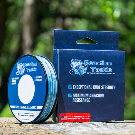 Reaction Tackle BRAIDED IN THE USA Fishing Line- 4X- NEW - Reaction Tackle