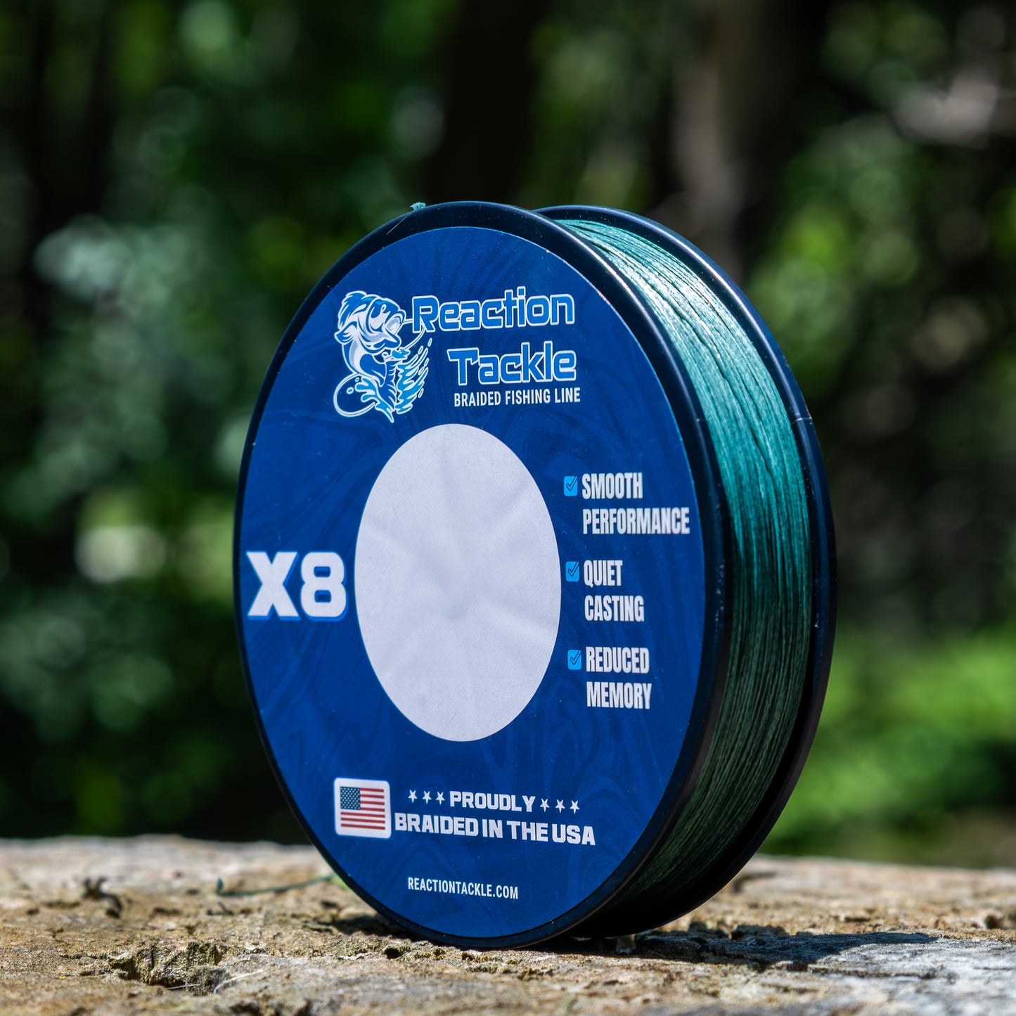 Reaction Tackle BRAIDED IN THE USA Fishing Line- 8X- NEW - Reaction Tackle