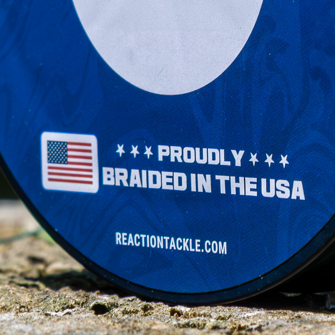 Reaction Tackle BRAIDED IN THE USA Fishing Line- 5X- NEW - Reaction Tackle