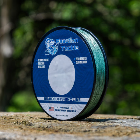 Reaction Tackle BRAIDED IN THE USA Fishing Line- 4X- NEW - Reaction Tackle