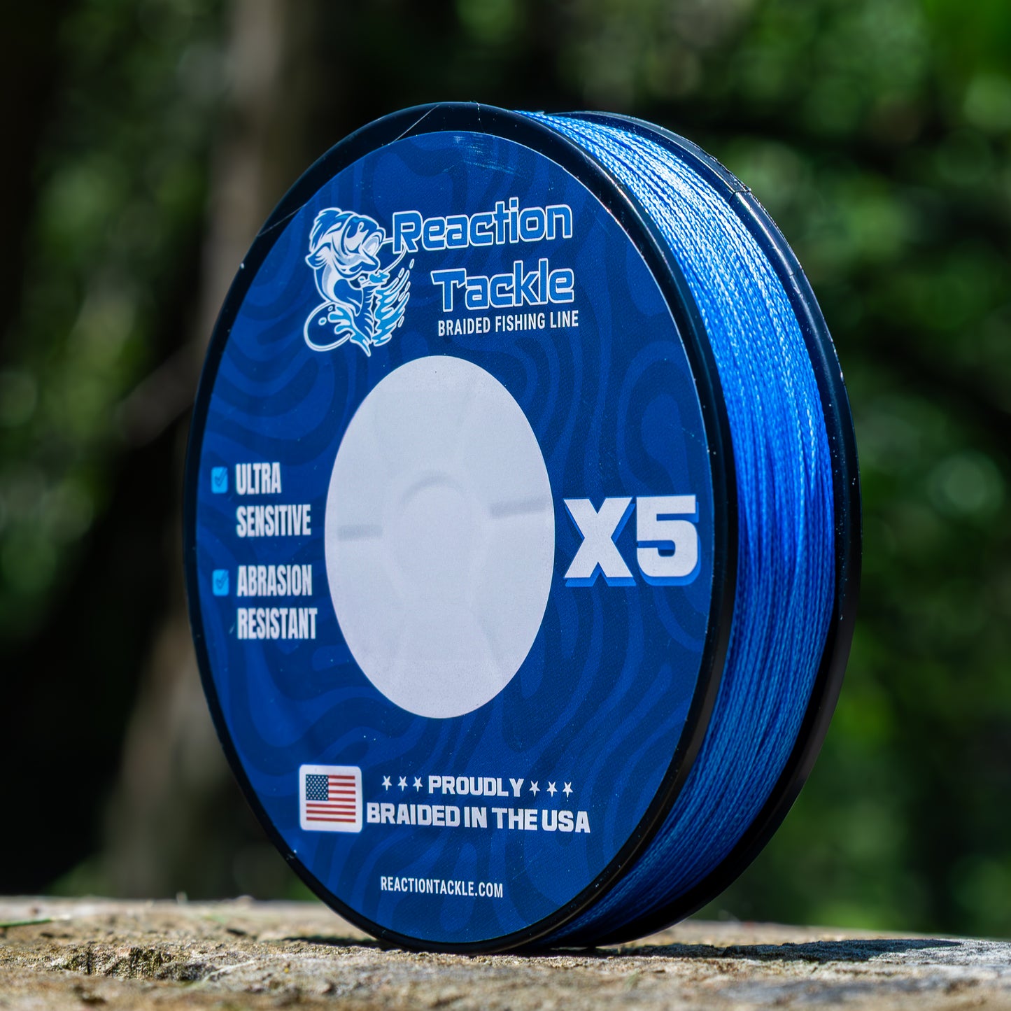 Reaction Tackle BRAIDED IN THE USA Fishing Line- 5X- NEW - Reaction Tackle