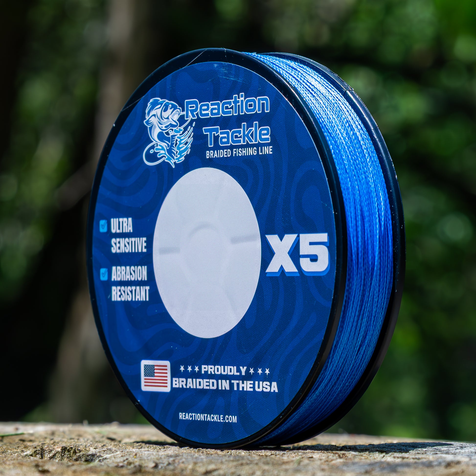 Reaction Tackle BRAIDED IN THE USA Fishing Line- 5X- NEW - Reaction Tackle
