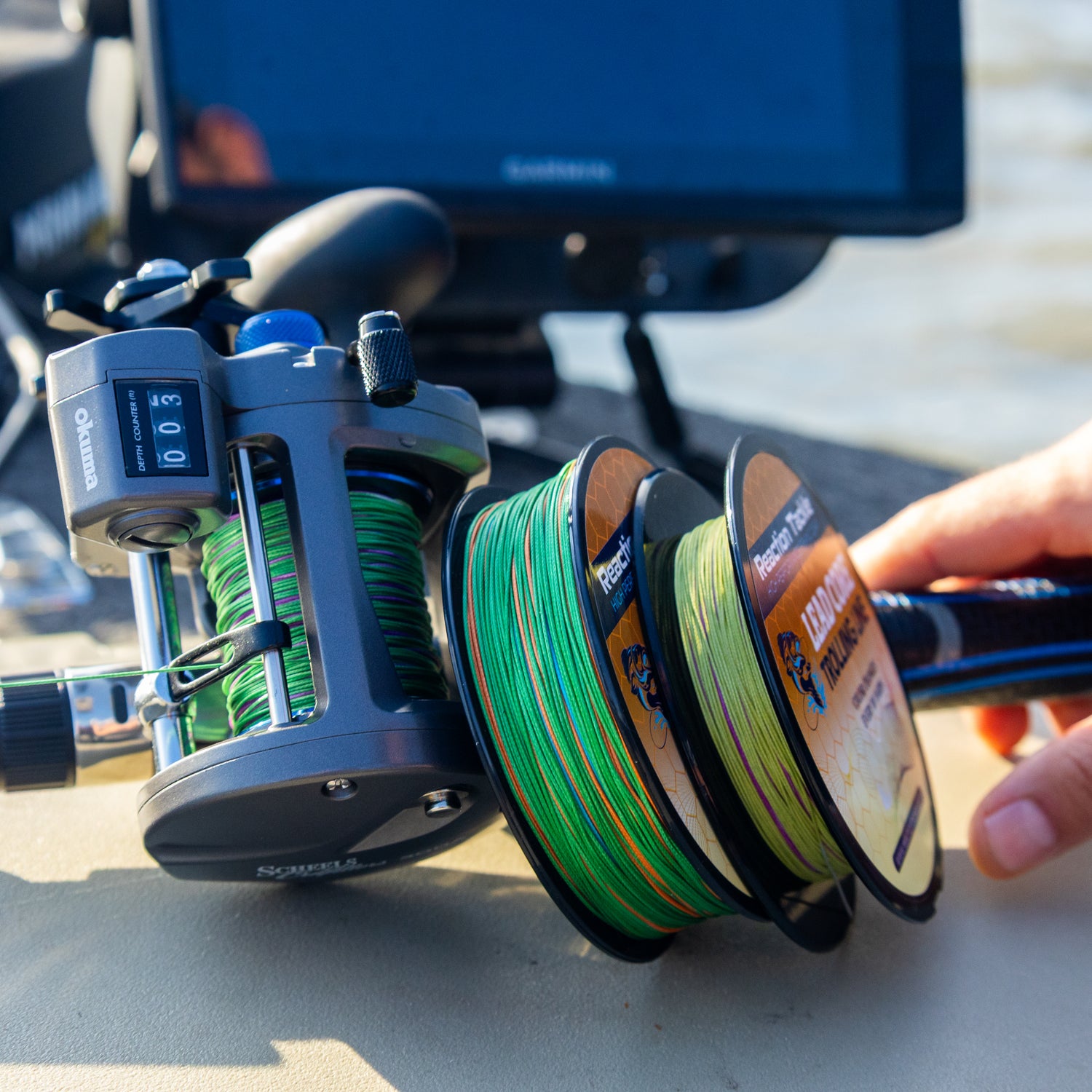 lead core braided fishing line Reaction Tackle Lead Core Metered Trolling Braided Line