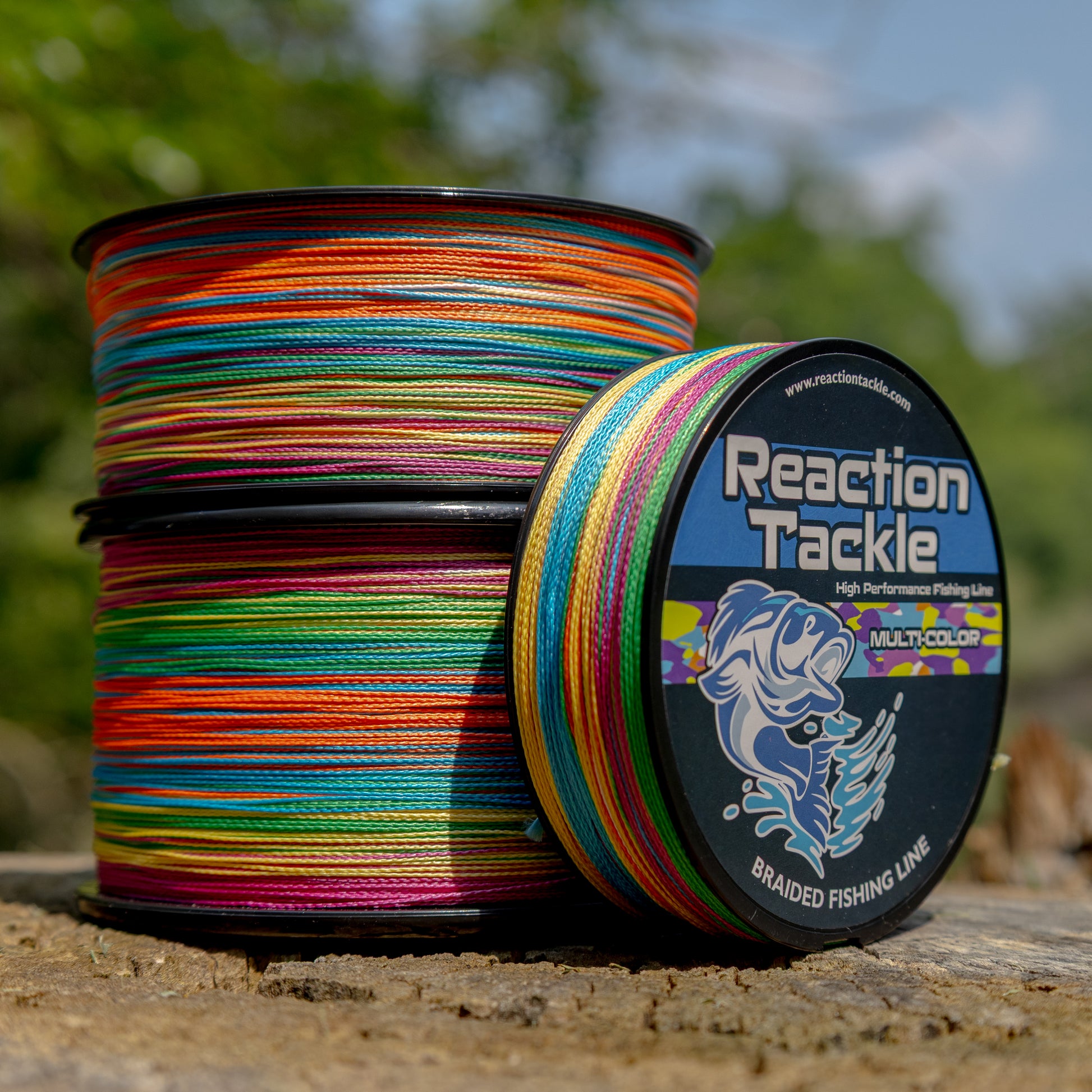 Reaction Tackle Braided Fishing Line - Multi-Color - Reaction Tackle