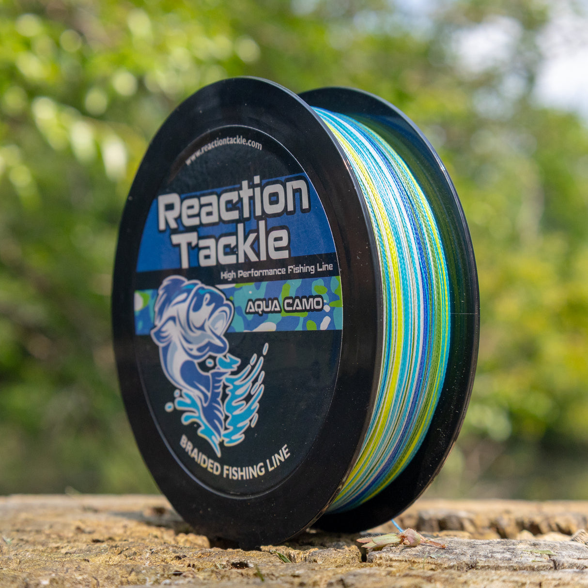 Reaction Tackle Braided Fishing Line - Aqua Camo - Reaction Tackle