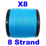 Reaction Tackle X8 Braided Fishing Line - Sea Blue 8 Strand - Reaction Tackle