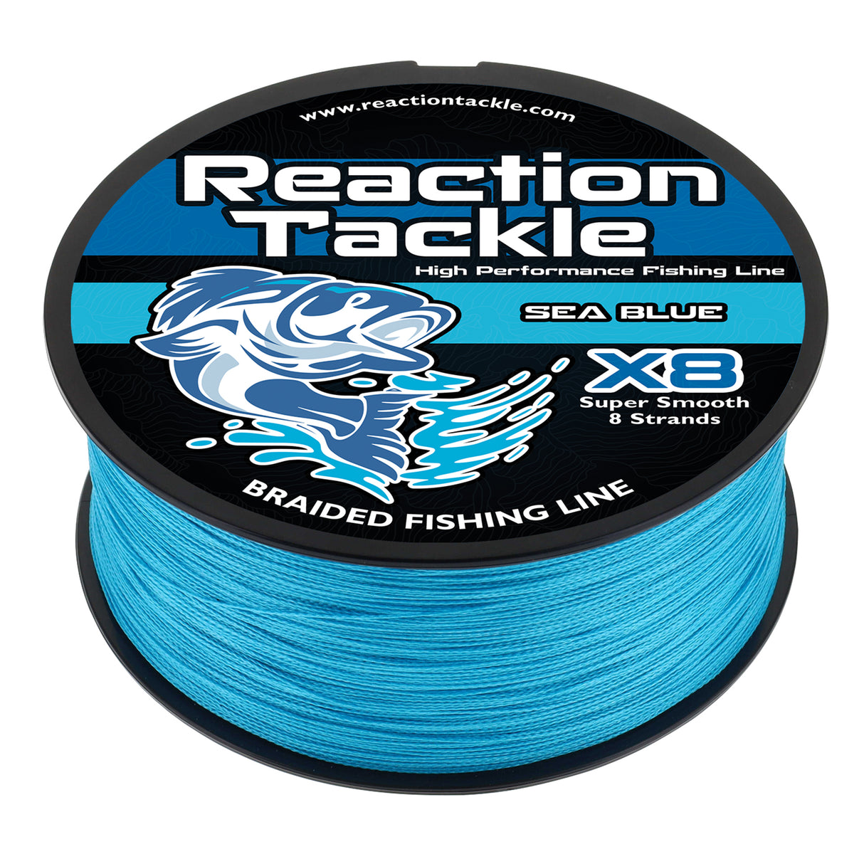 Reaction Tackle X8 Braided Fishing Line - Sea Blue 8 Strand - Reaction Tackle
