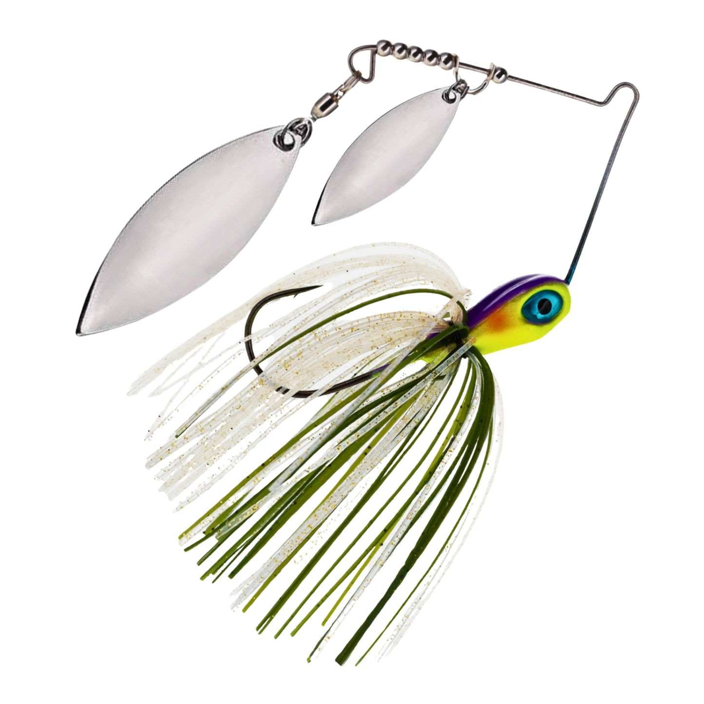 Reaction Tackle Spinnerbaits – 3-Pack, Double Willow, Ideal for Bass, Pike, and More! - Reaction Tackle