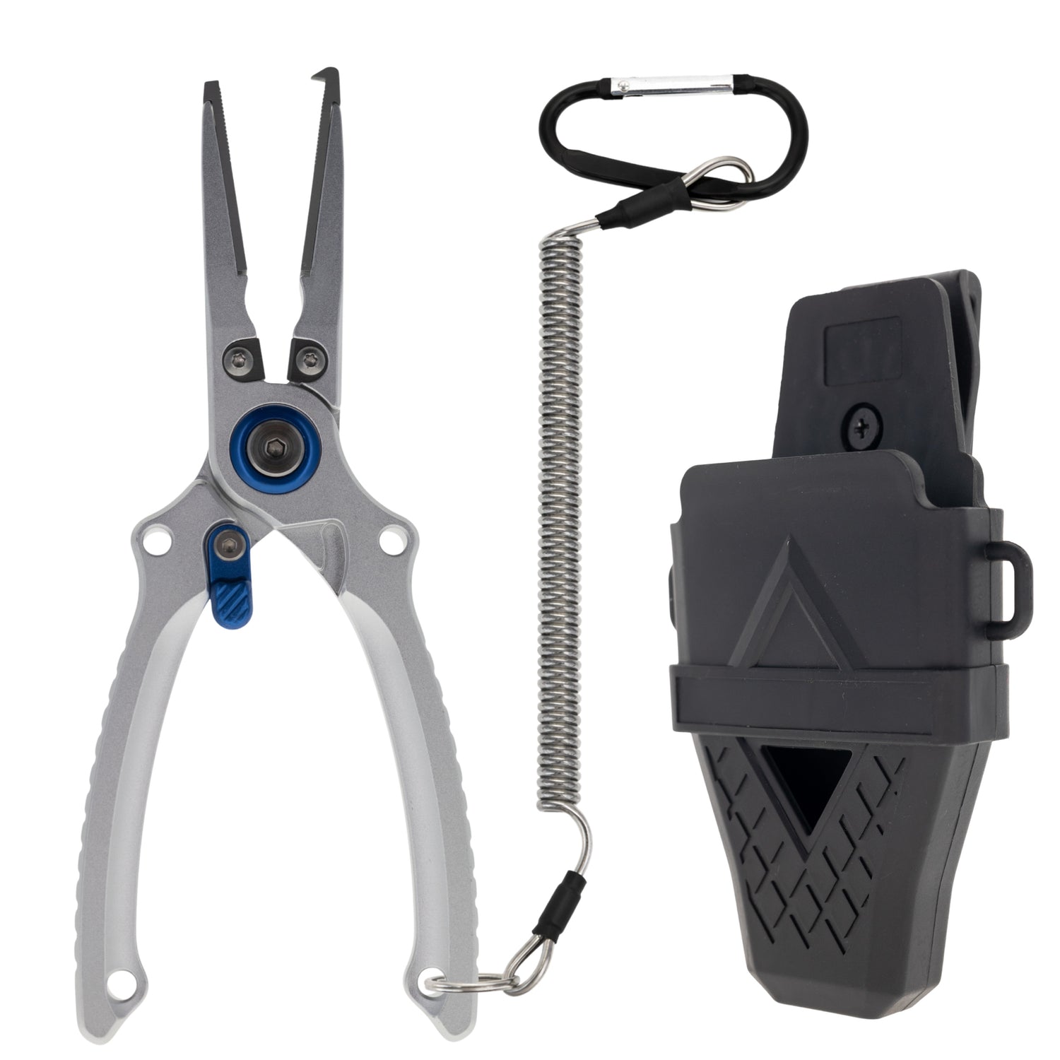 Reaction Tackle Aluminum Fishing Pliers – Split Ring or Straight Nose, Braid Cutter & Hook Remover - New