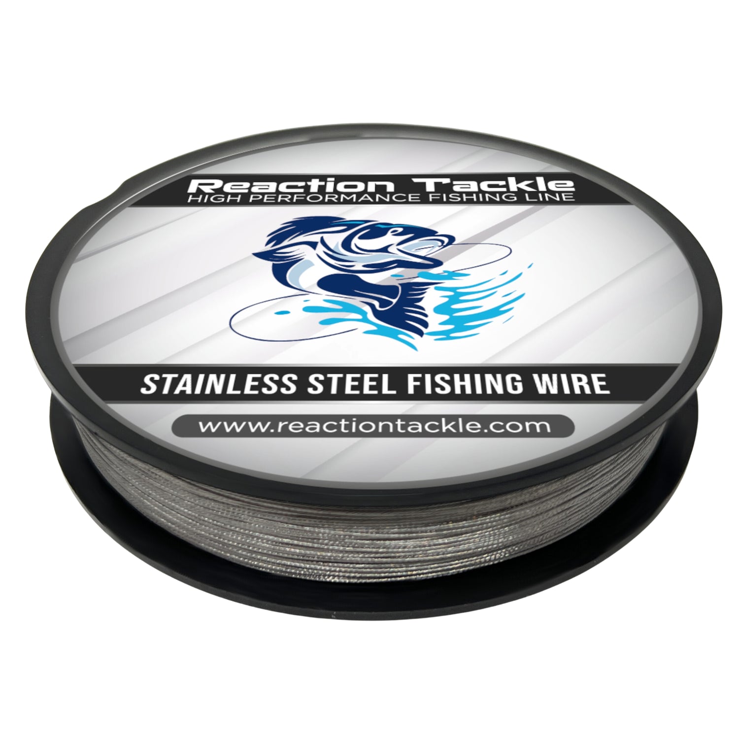 braided metal fishing line Reaction Tackle Stainless Steel Trolling Line 30LB - 30LB