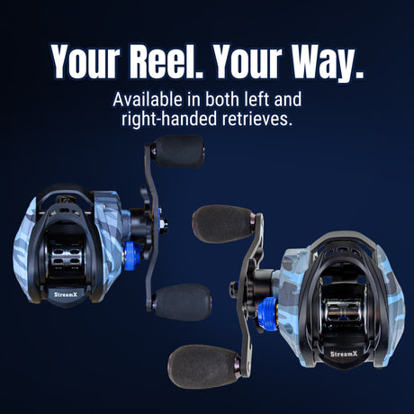 Reaction Tackle Baitcasting Fishing Reel- StreamX Edition- 7.5:1 gear ratio - NEW - Reaction Tackle