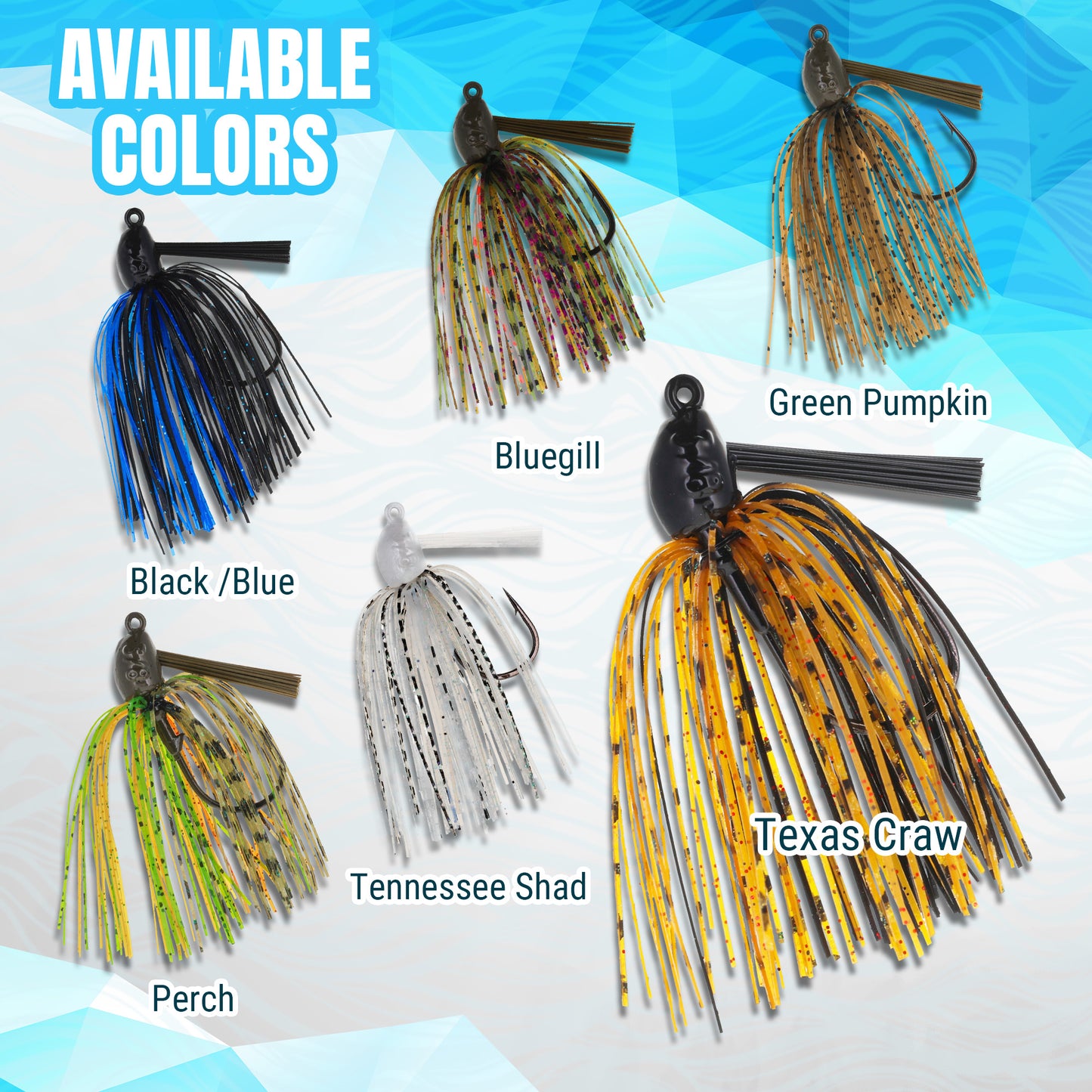 Reaction Tackle Lead Swim Jigs – Premium Weedless Bass Fishing Lures- 3 Pack