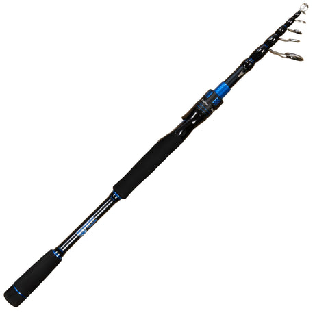 Reaction Tackle Telescopic Spinning Rod – Carbon Travel Fishing Rod – Collapsible Rod for Freshwater and Saltwater - NEW - Reaction Tackle