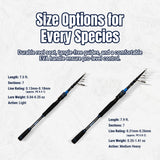 Reaction Tackle Telescopic Spinning Rod – Carbon Travel Fishing Rod – Collapsible Rod for Freshwater and Saltwater - NEW - Reaction Tackle