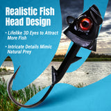 Reaction Tackle 97% Pure Tungsten Swimbait Jig with Realistic Fish Head- 5-PACK - New - Reaction Tackle