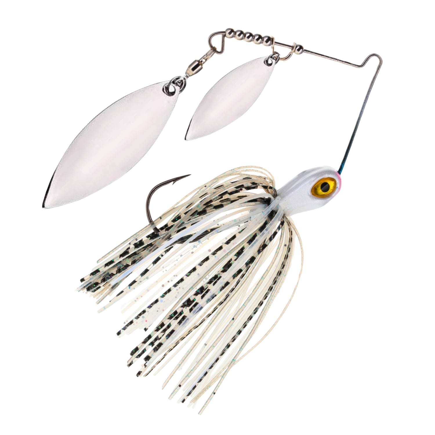 Reaction Tackle Lead Double Willow Blade Spinnerbait Jigs (3-Pack) - Tennessee Shad / 1/4 oz Reaction Tackle Lead Double Willow Blade Spinnerbait Jigs (3-Pack) - Tennessee Shad / 1/4 oz