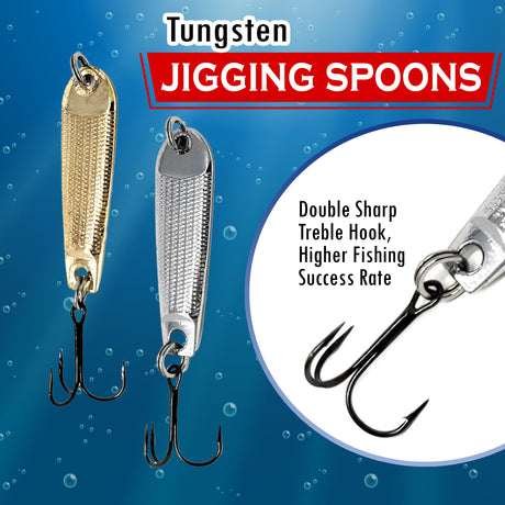 Reaction Tackle Tungsten Jigging Spoons (2-Pack) - Reaction Tackle