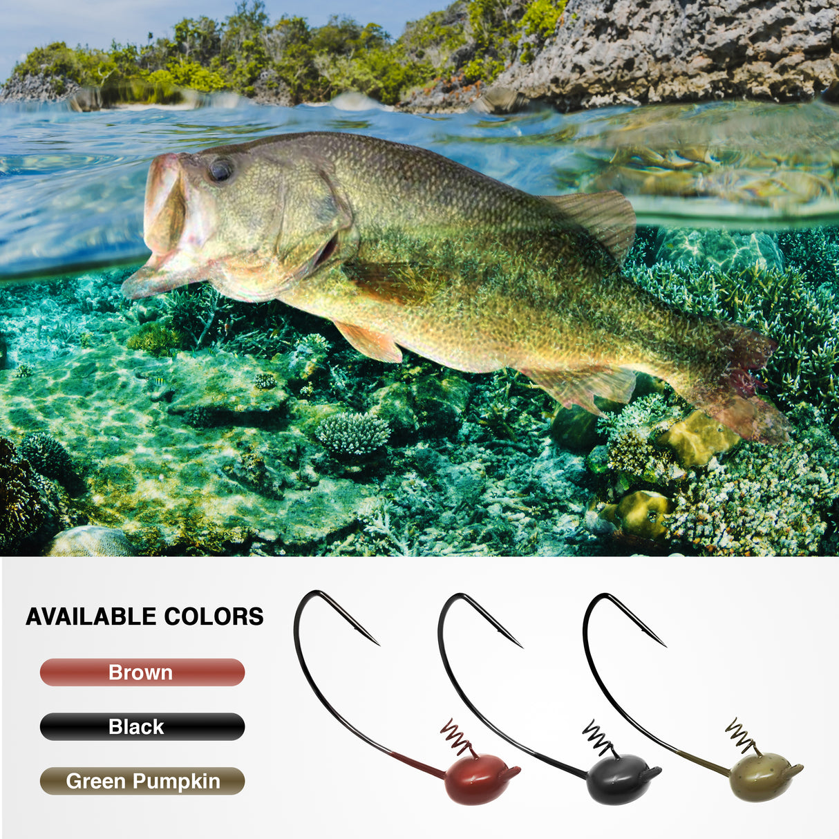 Reaction Tackle Tungsten Shaky Head Jigs 5-Pack - Reaction Tackle