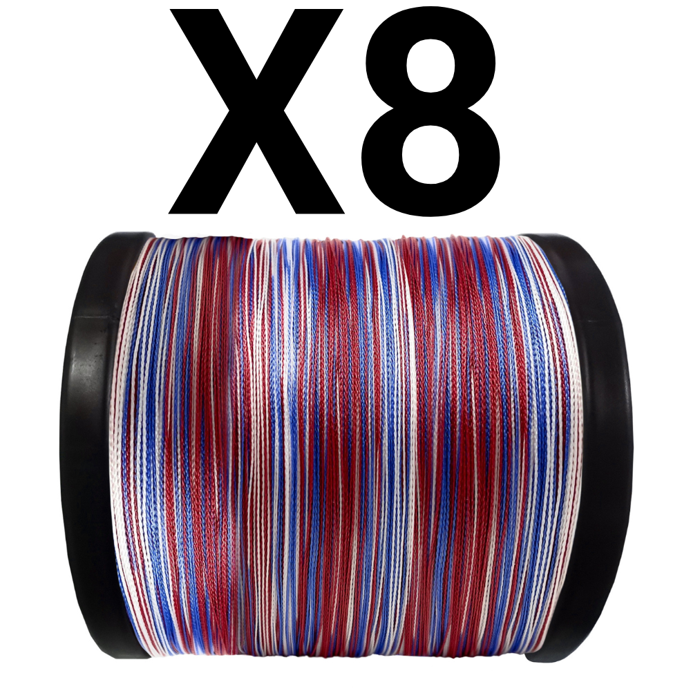 Reaction Tackle X8 Braided Fishing Line - USA Camo 8 Strand - NEW - Reaction Tackle