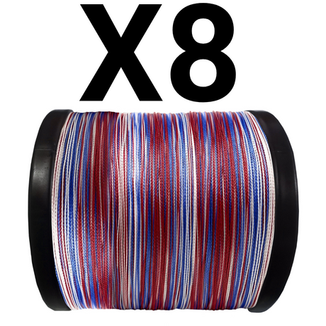 Reaction Tackle X8 Braided Fishing Line - USA Camo 8 Strand - NEW - Reaction Tackle
