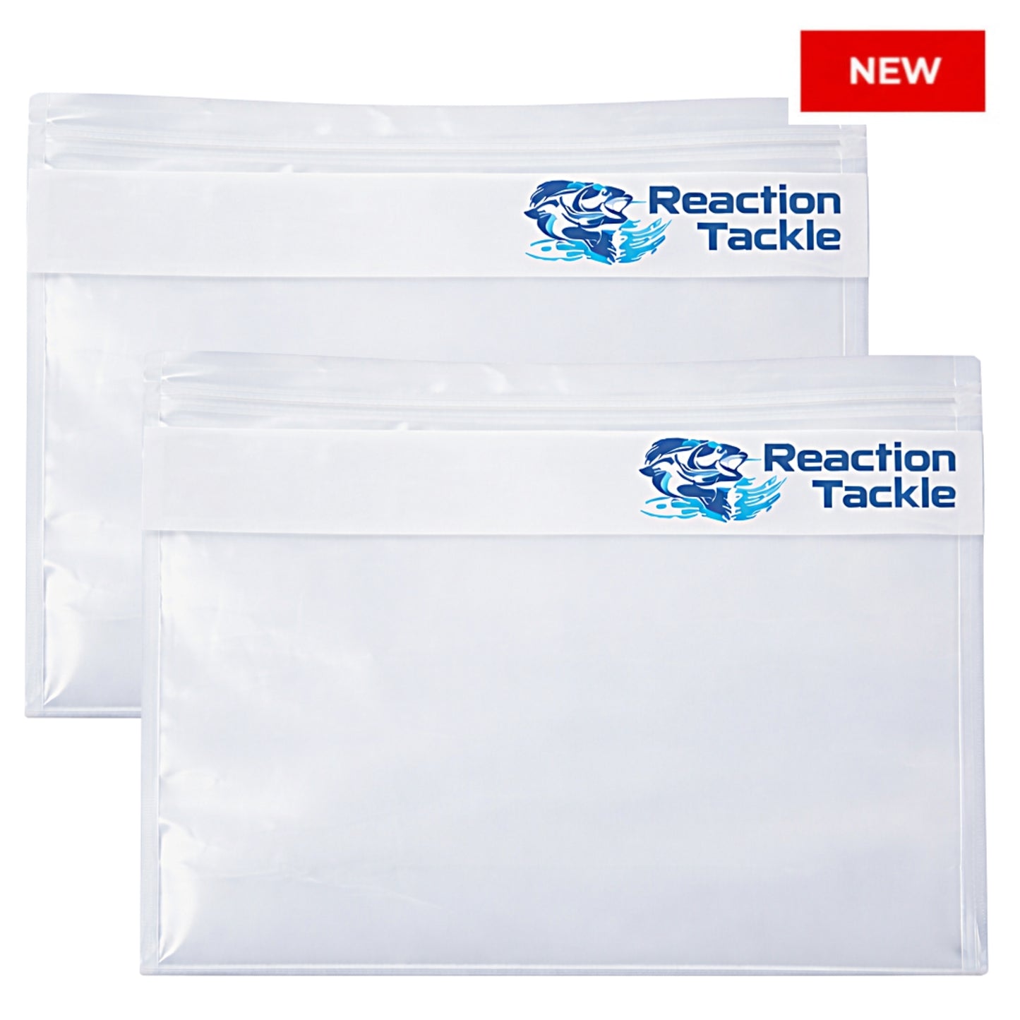 Reaction Tackle Clear Bait Bags – Soft Plastics and more- Organizer Bags with Label Area – Resealable -10 Pack or 20 Pack