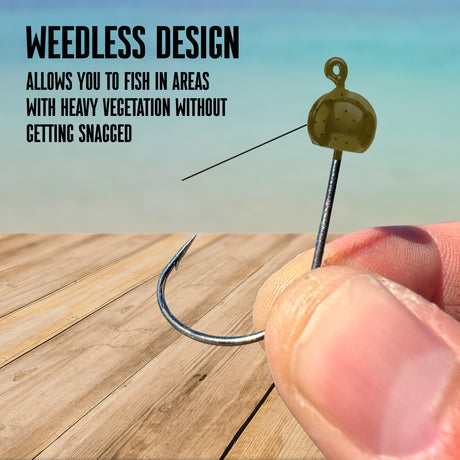 Reaction Tackle Tungsten Wacky Jig Heads (5-PACK) - Reaction Tackle