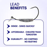 Reaction Tackle Lead Weighted Swimbait Hooks (10-PACK) - Reaction Tackle