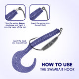 Reaction Tackle Lead Weighted Swimbait Hooks (10-PACK) - Reaction Tackle