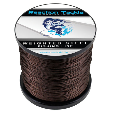 Reaction Tackle Weighted Stainless Steel Trolling Line 45LB- Premium Weighted Fishing Wire - Reaction Tackle