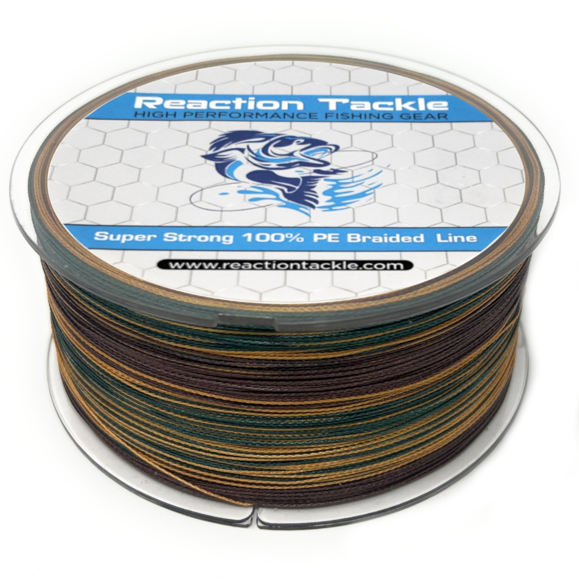 Reaction Tackle Braided Fishing Line Green Camo 50lb 500yd