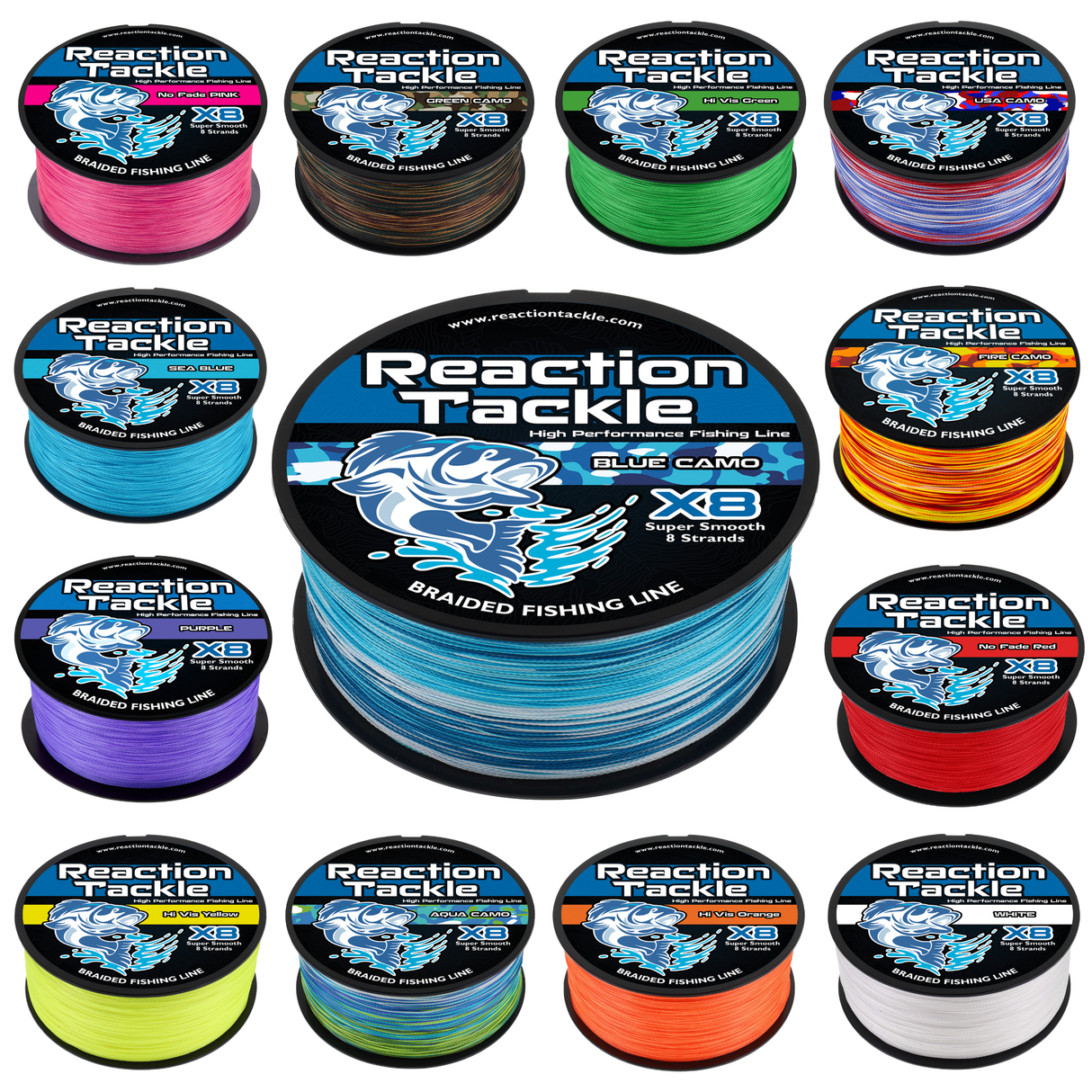 X8 Geflecht Alle Farben - 14 Farben