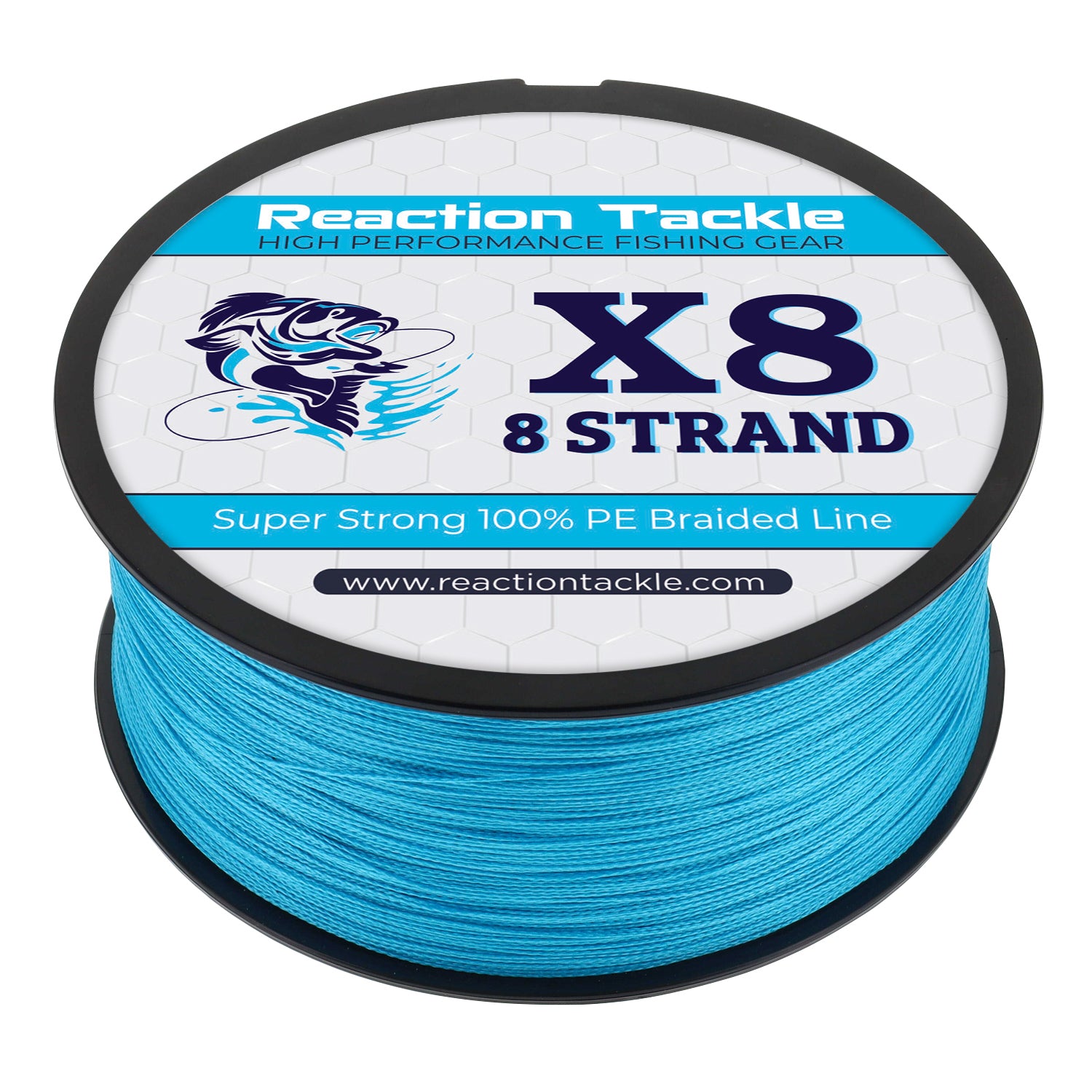 Reaction Tackle X8 Braided Fishing Line - Sea Blue 8 Strand - Reaction Tackle