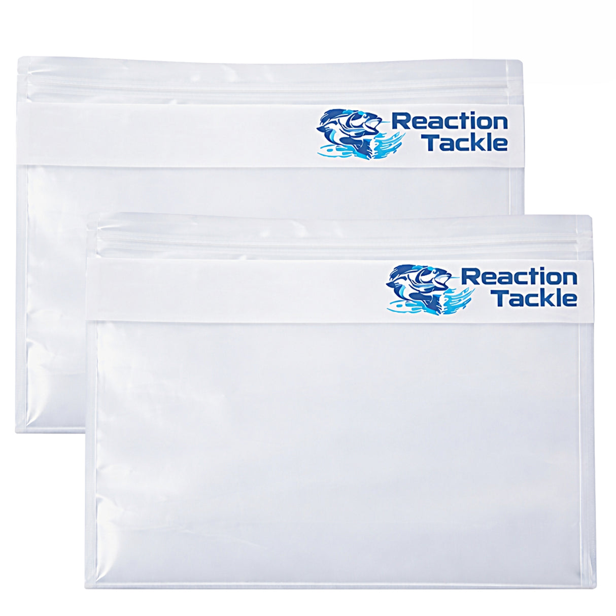 Reaction Tackle Clear Bait Bags – Soft Plastics and more- Organizer Bags with Label Area – Resealable -10 Pack or 20 Pack